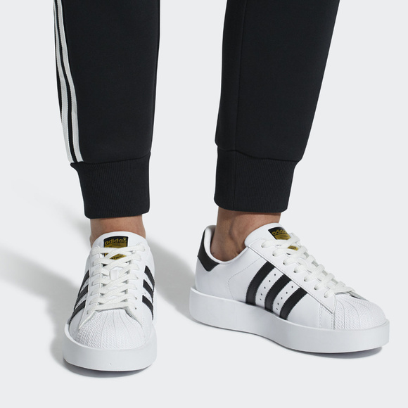 adidas superstar platform black